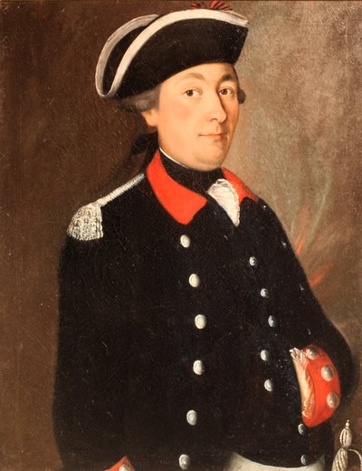 Portret van kapitein Bontems in zijn uniform van de Bern infanterie door Unbekannt Unbekannt